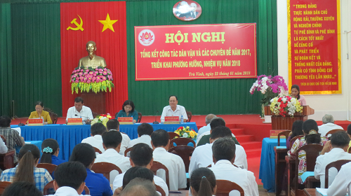Công tác dân vận của hệ thống chính trị tỉnh Trà Vinh năm 2017